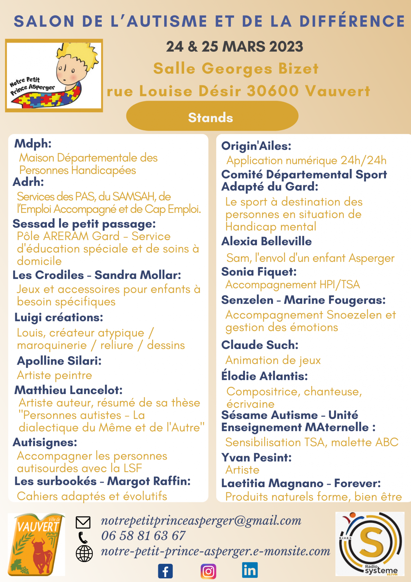 Programme detaille stands correctif 2024